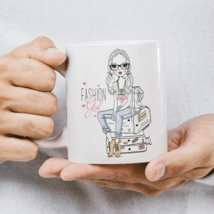 Fashion Girl Kupa Basklı