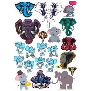 Fil Sticker Set 1 18 Parça Telefon, Tablet, Defter, Laptop Sticker