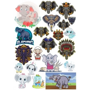 Fil Sticker Set 2 20 Parça Telefon, Tablet, Defter, Laptop Sticker