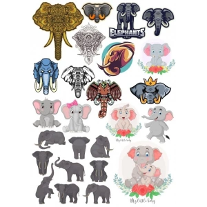 Fil Sticker Set-6 17 Parça Telefon, Tablet, Defter, Laptop Sticker