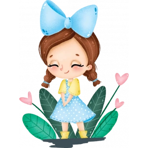 Fiyonklu Kız Duvar Stickerı