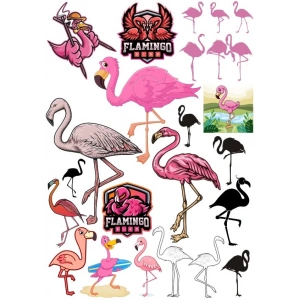 Flamingo Sticker Set 15 Parça Telefon, Tablet, Defter, Laptop Sticker