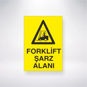 Forklift Şarz Alanı Sticker 20X28 Cm
