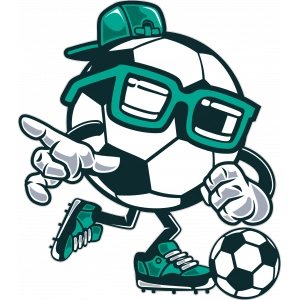 Futbolcu Top Sticker 10x10 cmRenkli Sticker