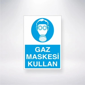 Gaz Maskesi Kullan Sticker 20X28 Cm