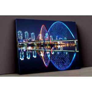 Gece Ve Şehir Hayatı Kanvas