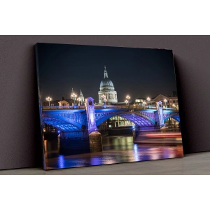 Gece Ve Şehir Hayatı Kanvas