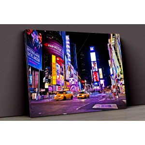 Gece Ve Şehir Hayatı Kanvas