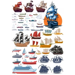 Gemi Sticker Set-2 25 Parça Telefon, Tablet, Defter, Laptop Sticker