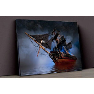 Gemi Ve Gece Kanvas