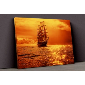 Gemi Ve Güneş Kanvas