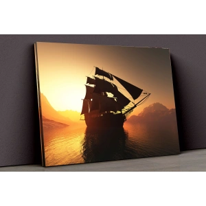 Gemi Ve Güneş Kanvas