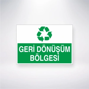 Geri Dönüşüm Bölgesi Sticker 20X28 Cm