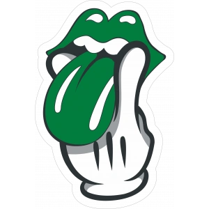 dudaklar sticker 10x10 cmRenkli Sticker