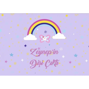 Gökkuşağı Temalı Diş Buğdayı 35x50 Cm