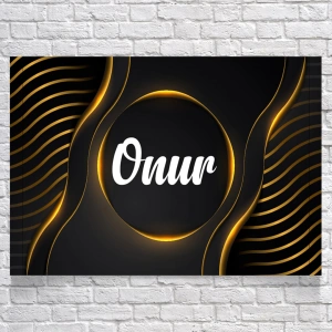 Gold Temalı Doğum Günü Afişi 70X100 cm