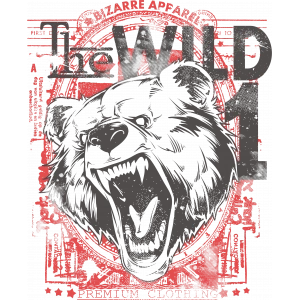 The Wild Ayı Sticker 10x10 cmRenkli Sticker