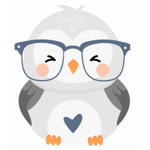 Gözlüklü Baykuş Duvar Stickerı