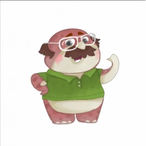 Gözlüklü Canavar Don Çocuk Odası Stickerı