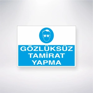Gözlüksüz Tamirat Yapma Sticker 20X28 Cm
