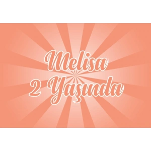 Turuncu Doğum Günü Afişi 100X150 cm