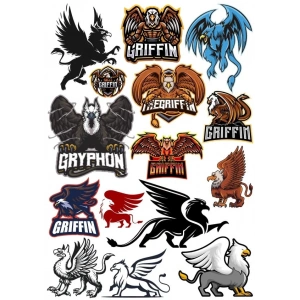 Griffon Sticker Set 9 Parça Telefon, Tablet, Defter, Laptop Sticker