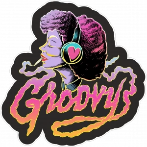 Groovy Sticker 10x10 cmRenkli Sticker