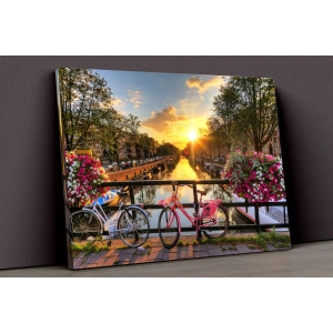 Gün Batımı Ve Şehir Kanvas