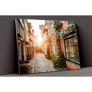 Gün Batımı Ve Şehir Yaşamı Kanvas