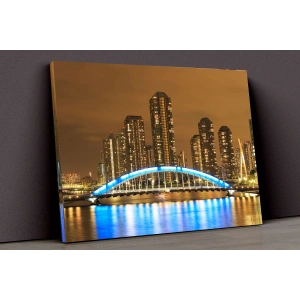 Gün Batımı Ve Şehir Yaşamı Kanvas