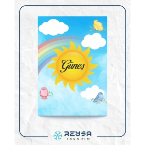 Güneş Temalı Doğum Günü Afişi 50X70 cm