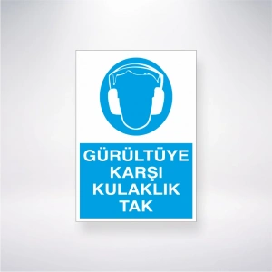 Gürültüye Karşı Kulaklık Tak Sticker 20X28 Cm