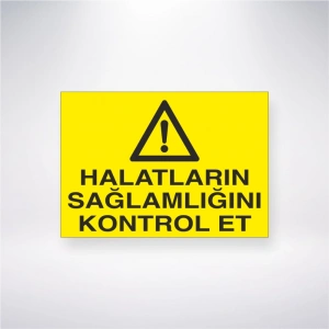 Halatların Sağlamlığını Kontrol Et Sticker 20X28 Cm