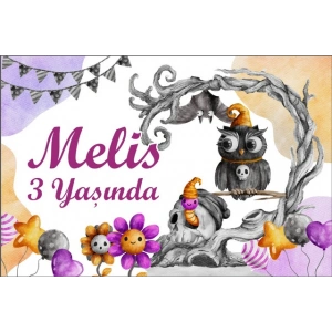 Hallowen Temalı Doğum Günü Afişi - 70x100 Cm