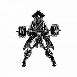 Halter Kaldıran Korsan Sticker 10x10 cmRenkli Sticker