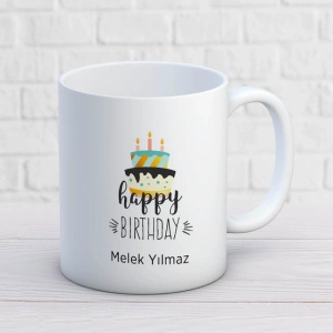 Happy Birthday İsme Özel Kupa Baskı