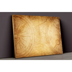 Harita Ve Pusula Kanvas