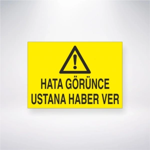 Hatayı Görüne Ustana Haber Ver Sticker 20X28 Cm