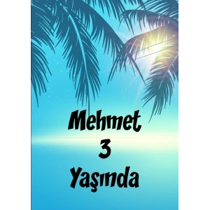 Hawaii Temalı Doğum Günü Afişi 35X50 cm