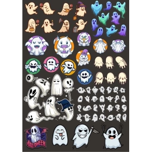 Hayalet Sticker Set 11 28 Parça Telefon, Tablet, Defter, Laptop Sticker