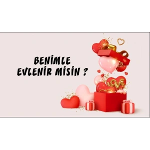 Hediye Kutusu Benimle Evlenirmisin Afişi 200x100