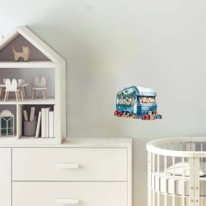 Hediyeli Yılbaşı Karavanı Duvar Stickerı