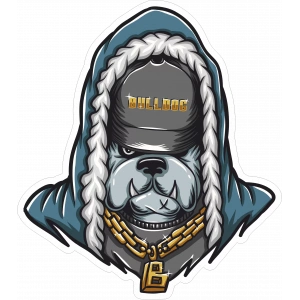 Bulldog Sticker 10x10 cmRenkli Sticker