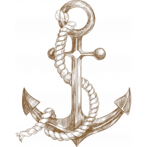 Çapa 3 Sticker 10x10 cmRenkli Sticker