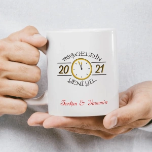 Hoş geldin Yeni Yıl İsme Özel Kupa