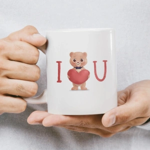 ı love You Ayıcık Kupa Baskı