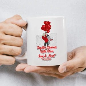 I Love You Balonlu Sevgili Kupası