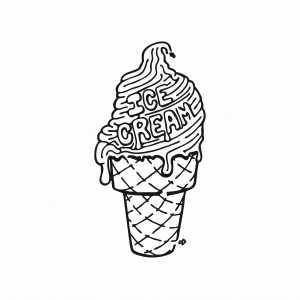 İce Cream Dondurma 17x17 Cm Sticker Folyo