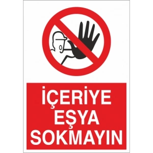 İçeriye Eşya Sokmayın Sticker 20X28 Cm