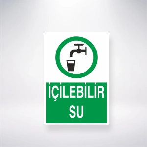 İçilebilir Su Sticker 20X28 Cm